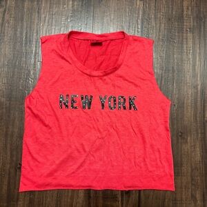 Firehouse Vibrant Red 'New York' Tank Top girls XL